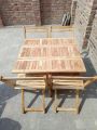 Wooden Foldable Dinning Table With Chairs ( Convertable To Study  Table And PC Table. 