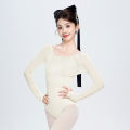 Woman Ballet Leotards Halter Gymnastic Dance Leotard Nylon Mesh Splice Ballet Dancing Bodysuit Adults Swimwear.