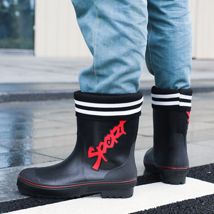 Mid-calf%20Rain%20Boots%20Men%20Slip-On%20Waterproof%20Rubber%20Rain%20Shoes%20Work%20Mud%20Boots%20Warm%20Durable%20Non-Slip%20Boots%20Farming%20Fishing%20Camp%20-%20Image%204