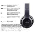 P47 Wireless Headphones Over Ear Super Bass 5.1, Volume Control, Bluetooth, Card Support SD, LED Lights, Compatible with Apple & Android, Built-in Microphone, FM Radio. 