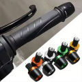 1 Pair Universal Motorcycle Handle Bar Ends Grips CNC Metal Handlebar Counterweight Plug Slider Motor Bike Grips Accessories. 