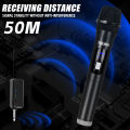 Handheld microphone LCD screen noise reduction intelligent karaoke singing microphone 50m working distance shalanra B802/g802/b804/g804 wireless microphone. 