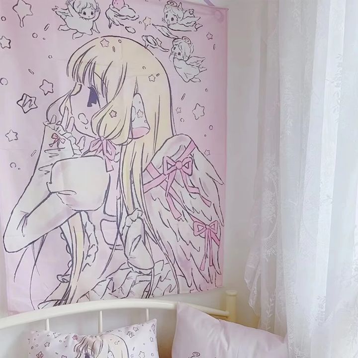 Kawaii%20Home%20Decor%20Wall%20Hanging%20Tapestry%20Anime%20Pink%20Girl%20Tapestry%20Wall%20Bedroom%20Background%20Decor%20Cute%20Fashion%20Lady%20Tapestries%20-%20Image%204