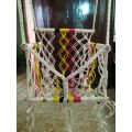 Colorful Macrame Baby Swing Chair for Outdoor Seating - Durable Handmade Kids Hammock.