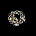 Multi color bracelet, Silver bracelet, 925 sterling silver multi gemstone bracelet. 