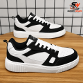 Sherry Wear Stylish Sneakers Shoes for Men Women Boys Girls  Casual Fashion Joggers  Trendy Lace-Up Sneakers  Comfortable Walking Shoes  Black & White  EU Size 6-11. 