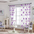 Flower Blossoms Black Tulle Curtains For Living Room Bedroom Decoration Chiffon Sheer Voile Kitchen Window Curtain. 