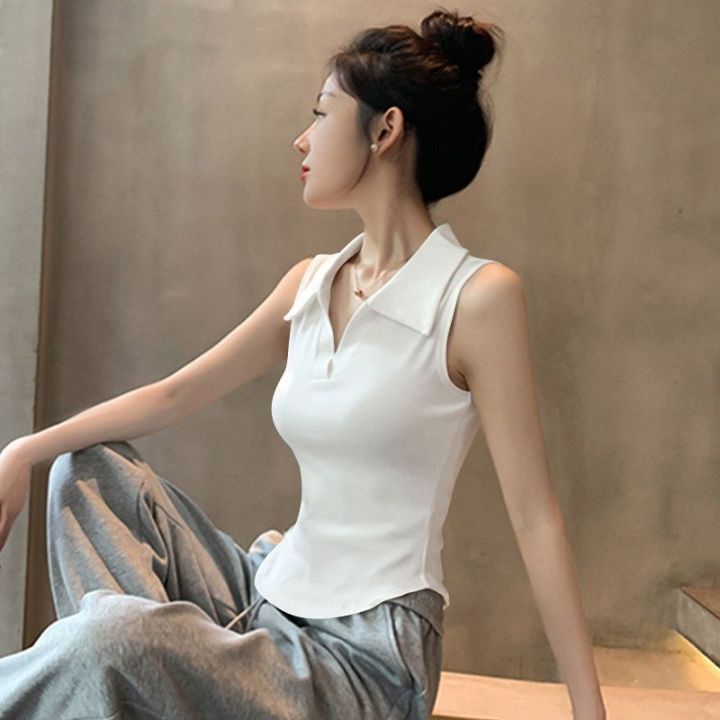 Korean%20Fashion%20%20Sleeveless%20Polo%20Tops%20for%20Women%20Slim%20Fit%20Y2K%20Casual%20Summer%20Vest%20Streetwear%20T-shirt%20Women%20Clothing%20Aesthetic%20-%20Image%204