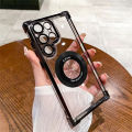 Luxury Magsafe Plating Case For   S25 Edge S24 Ultra S23 FE S22Plus S21 20 Shockproof Transparent Bumper Back Cover. 