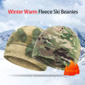 Winter Fleece Beanie Cycling Men Women Elastic Hiking Soft Thermal Commuting Ski Helmet Liner Hat Windproof Camping Cap Outdoor.