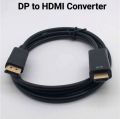 Male DisplayPort to Male HDMI (DP to HDMI) 1.8M Cable Converter. 