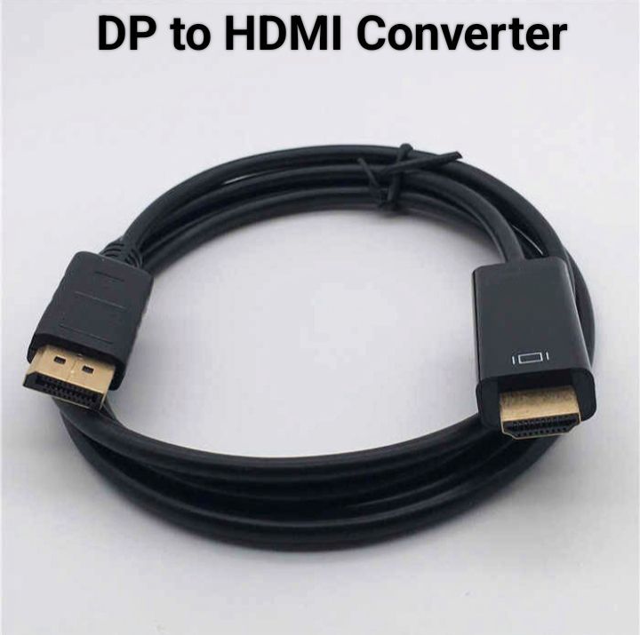 Male DisplayPort to Male HDMI (DP to HDMI) 1.8M Cable Converter