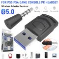 Wireless Game Audio Headphone Adapter Receiver for PS5 PS4 Game Console PC Headset USB Dongle Bluetooth 5.0 Audio Transmitter.