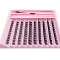 DIY Lash Extension Kit Lash Clusters With Bond Cluster Lashes Wispy D Curling False Eyelash Clusters With Tweezers. 