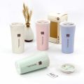 Portable wheat straw plastic Double layer coffee cup. 