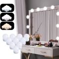 Hollywood LED Vanity Mirror Lights Kit, Dimmable stick on USB Vanity light Makeup Light strip for Badroom(10 Bulb). 