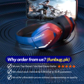 Noise Cancelling Wireless Bluetooth Gaming Headphones, Surround-Sound 7.1 Stereo HIFI Bass RGB Gaming Wired Headset Earphones for PS4, PS5, PC, Laptop, Xbox One, Nintendo Switch, Android Mobile, iPhone ~ Gym Headphone with Microphone by FunBug. 