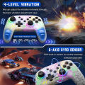 Six Axis Gyroscope Dual Vibration RGB Wireless Gamepad LED CRACK PROCESS For Nintendo Switch TV Box PS3 PC Joystick Controller.