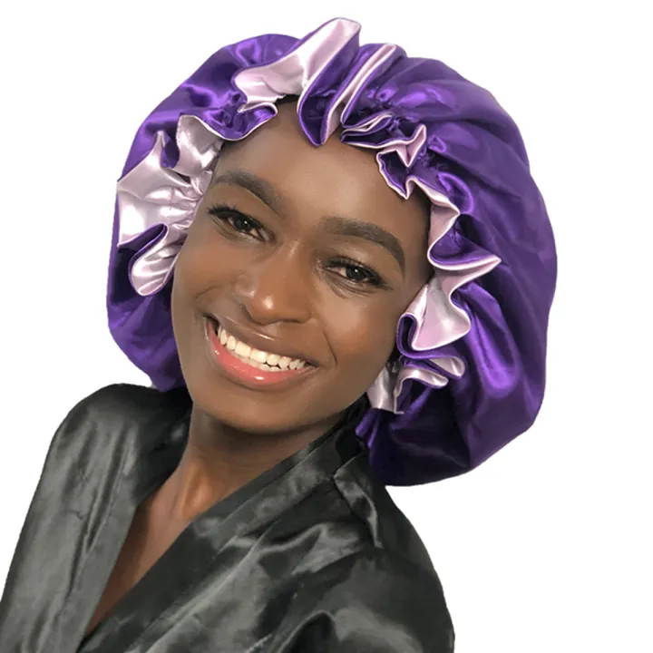 1pc%20Double%20Layer%20Laced%20edge%20satin%20bonnets%20matching%20colors%20sleep%20bonnet%20cap%20-%20Image%202