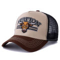 Unisex Summer Breathable Mesh Trucker Hat Bulls Head Pattern Baseball Cap Adjustable Snapback Hats For Men And Women. 