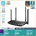TP-Link Archer C50 Black AC1200 Wi-Fi Dual Band Router, 4 x 10/100 Mbps Fast Ethernet Ports, Supports MU-MIMO, Beamforming, Guest WiFi, Access Point Mode, IPv6 and Parental Controls.