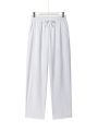 Men's Casual Straight Trousers Summer Autumn Breathable Solid Color Long Pants Drawstring Fitness Sweatpants Men Streetwear. 
