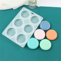 6 Holes Round Oval Silicone Soap Molds DIY Flat Bottom Ball Cylinder Handmade Soap Molds Circle Aromatherapy Soap Silicone Mold. 
