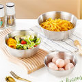 Stainless Steel Gold And Silver Salad Bowl Rice Noodles Lamian Noodles Bowl Kitchen Tableware Food Container. 