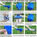 Rain or shine hat umbrella fishing umbrella, fishing supplies fishing clothing fishing hat hiking hat, sunscreen double layer..