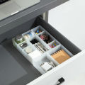 Goody Home Plastic Box Without Lid the Space Divider Can Be Changed in Size. for Storing Stationery or Small Items. 