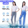1/6 Pcs Disposable Raincoat Pants Portable Splash Proof Split Raincoat Outdoor Travel Drifting Cycling Feet-wrapped Rain Pants. 