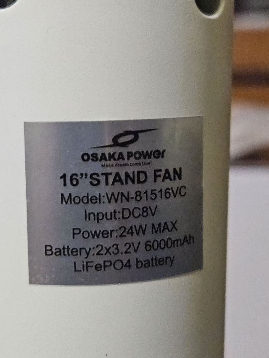 Osakapower%2016%20inch%20Rechargeable%20BLDC%20High%20Speed%20Stand%20Fan-%206%20Speed/%20Light/USB%20Output%20Port/%20Timer%20-%20Image%207