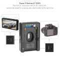 NP-F Battery Charger Battery Adapter Plate with DC12V DC8V USB-A Output Cold Shoe Adapter 1/4 Inch Screw Hole. 