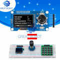 BS 0.96/1.3 inch White Blue oled display screen combined with EC11 rotary encoder module IIC interface for arduino. 