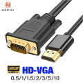 HDMI Male to VGA Male 0.5M 1M 2M 3M 5M 10M 1080P 60Hz HDMI Compatible Cable to VGA Adapter Digital to Analog for Computer Laptop.
