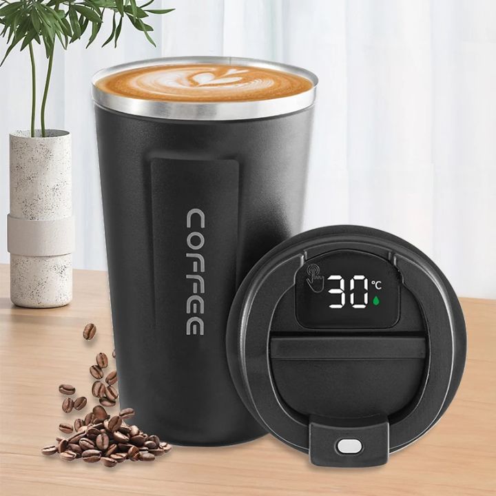 Insulated Coffee Cup for Car Stainless Steel Travel Mug Leak Proof Lid Portable Vacuum Keeps Drink Hot Cold for Hours Commuting