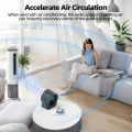 GOOJODOQ Desktop Fan 4000mAh Silent Adjustable Speed ​​Air Circulation Fan 100 Speeds with Digital Display Wall Mountable. 