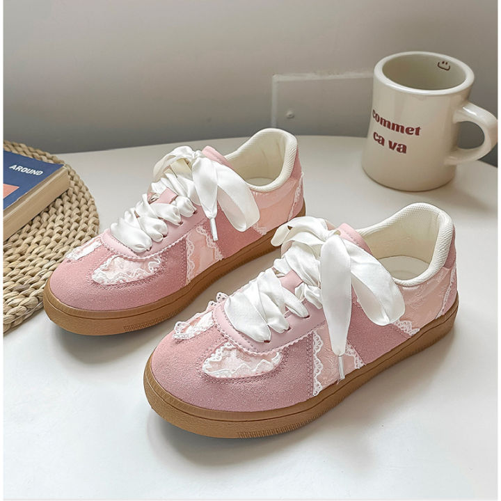 2025%20New%20Women's%20Platform%20Trainer%20Shoes%20Lace%20Detail%20Retro%20Sneakers%20Cute%20Sporty%20Shoes%20-%20Image%204