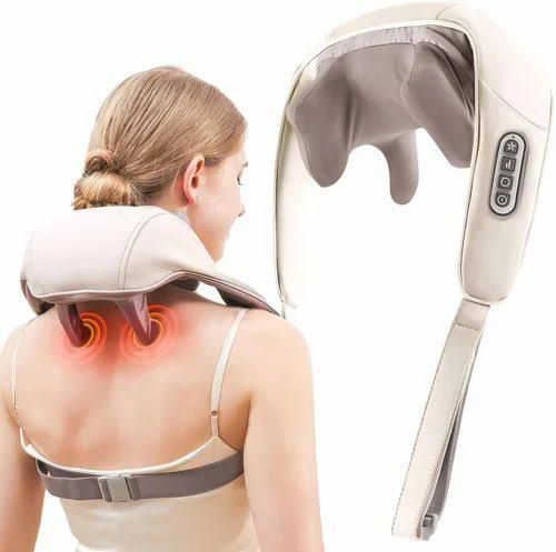 Neck and Shoulder Massager with Heat, Portable Massage Pillow, Shiatsu Back Shoulder and Neck Massager with Heat, 5D Kneading Neck Massager, for Pain Relief Deep Tissue