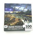 100 Pieces Jigsaw Puzzle Assembling Picture Cartoon Animals Dinosaurs Decompression Puzzles Toy Educational . 