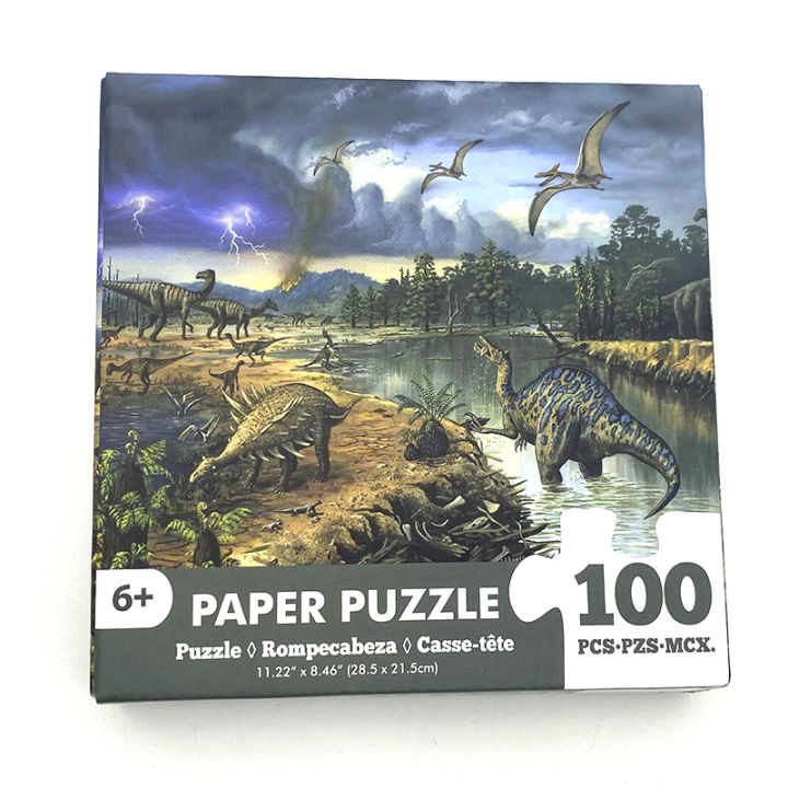 100%20Pieces%20Jigsaw%20Puzzle%20Assembling%20Picture%20Cartoon%20Animals%20Dinosaurs%20Decompression%20Puzzles%20Toy%20Educational%20%20-%20Image%203