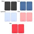 Silicone Business Credit Pocket Adhesive Mobile Phone Back Slot ID Bank Card Phone Pouch Phone Back Paste Sticker Card Holder. 