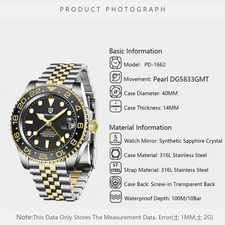 PAGANI%20DESIGN%20New%20PD-1662%20Men%20Watch%20GMT%2040mm%20Mechanical%20Watch%20Top%20Brand%20Sapphire%20Glass%20Sports%20Waterproof%20Watch%20Relogio%20Masculino%20-%20Image%204