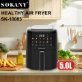 Sokany (SK-10083) 5 Litre With Digital Touch Control Air Fryer. 
