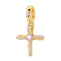 New In 925 Silver Charms Beads Cross Devil's Eye Puppy Bow Charms Pendant Fit Original Bracelet Women Jewelry DIY.