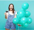48 Pieces Latex Balloon Turquoise Teal Aqua Blue Balloons for Wedding Bridal Baby Shower Birthday Party Decorations Supplies. 