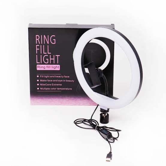 26cm Ring Light With Mobile Holder With 7Feet Tripod Stand in Three Different Mode Light