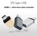 Multicolor Type-C To USB Type C Metal OTG, 1.5inch Female OTG Adapter. 