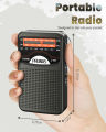 PRUNUS J-167 Portable Radio AM FM SW with 500mAh Rechargeable Battery UsB-c charging Handheld Radio Walkman 3w speaker.