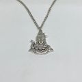 Mahadev Locket with Chain for Men & Women / Silver Color - 1 Set. 
